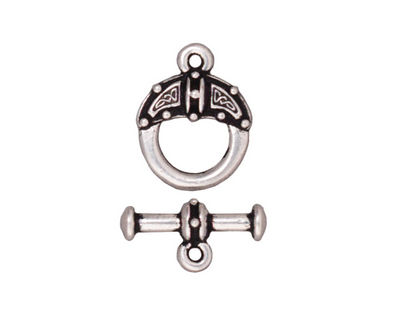 TierraCast Antique Silver (plated) Celtic Toggle Clasp 12x16mm