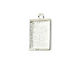 Nunn Design Sterling Silver (plated) Mini Rectangle Frame Charm 18x12mm