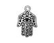 TierraCast Antique Silver (plated) Hamsa Pendant 17x26mm