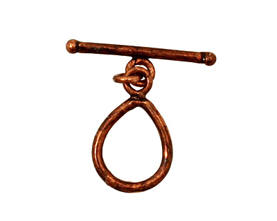 Missficklemedia Patinated Chestnut Oval Toggle Clasp 20x12mm, 24mm bar