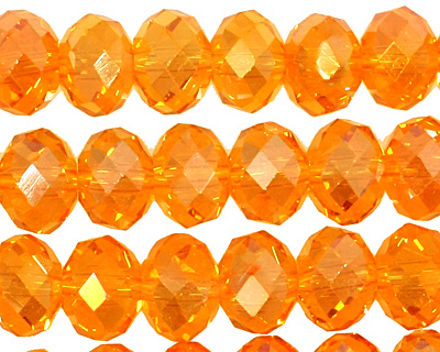 Sun AB Crystal Faceted Rondelle 8mm