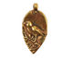 Green Girl Bronze Rumi Bird Pendant 16x32mm