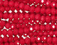 Burgundy Crystal Faceted Rondelle 6mm