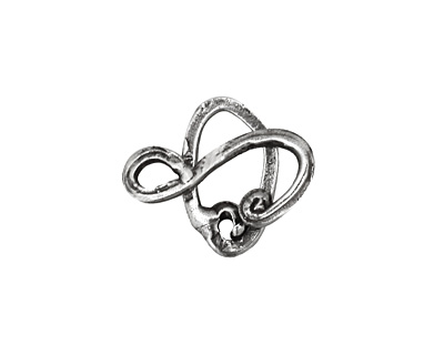 Rustic Charms Sterling Silver Hook & Eye Clasp 30x10mm