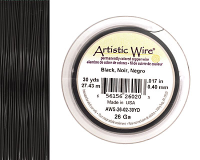 Artistic Wire Black 26 gauge, 30 yards