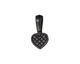 TierraCast Gunmetal Heart Bail Glue Pad 10x19mm