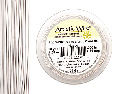 Artistic Wire Egg White 24 gauge, 20 yards