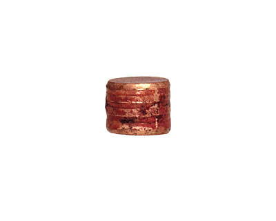 Patricia Healey Copper Quilted Barrel (side drilled) 10x12mm