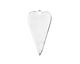 Nunn Design Sterling Silver (plated) Elongated Heart Charm 4x27mm