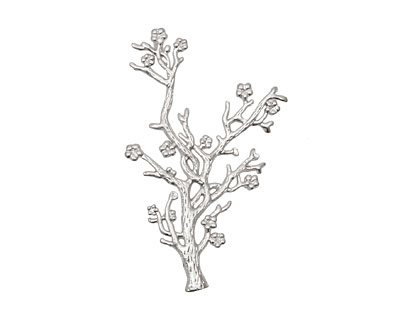 Ezel Findings Rhodium (plated) Coral Reef Link 43x27mm