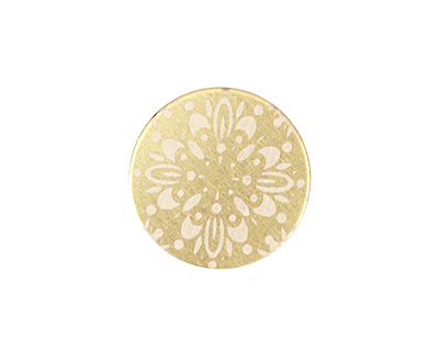 Lillypilly Gold Kaleidoscope Anodized Aluminum Disc 19mm, 22 gauge