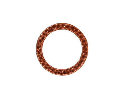 TierraCast Antique Copper (plated) Medium Hammertone Ring 13mm