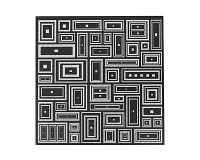 Lillypilly Black Deco Rectangle Anodized Aluminum Sheet 3