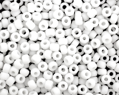 TOHO Opaque Frosted White Round 6/0 Seed Bead