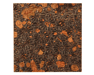 Lillypilly Mottled Raised Flower Embossed Patina Copper Sheet 3