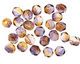 Czech Fire Polished Glass Dual Coated Cantaloupe/Grape Round 6mm