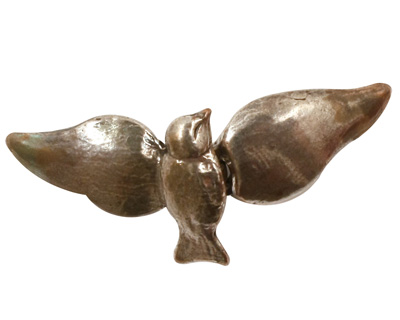 Green Girl Shibuichi Gliding Bird Clasp 19x47mm