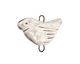 Earthenwood Studio Ceramic Pale Flesh Bird Link 30x22mm