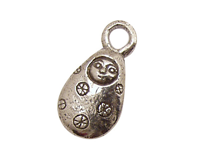 Green Girl Pewter Courage Doll 15x28mm