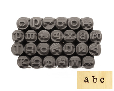 American Type Lowercase Letters Metal Stamp Set 3mm