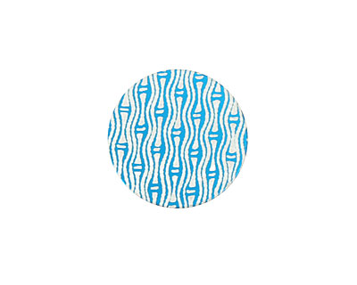 Lillypilly Turquoise Reeds Anodized Aluminum Disc 19mm, 24 gauge