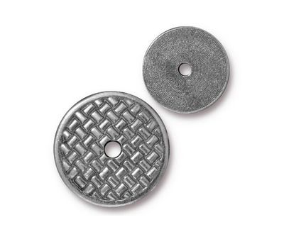 TierraCast Antique Pewter (plated) Woven Disk 18mm