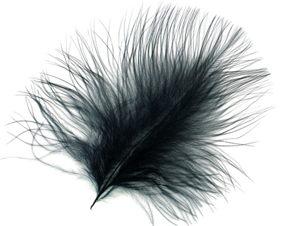 Ebony Marabou Feather 100-152mm