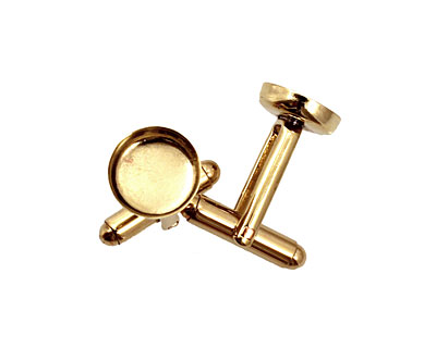 Brass Circle Bezel Cuff Link 11mm
