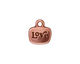 TierraCast Antique Copper (plated) Love Charm w/ Glue In 12x14mm