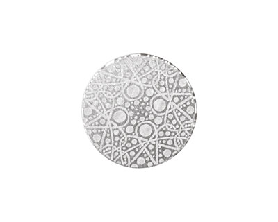 Lillypilly Silver Geometrics Anodized Aluminum Disc 19mm, 22 gauge