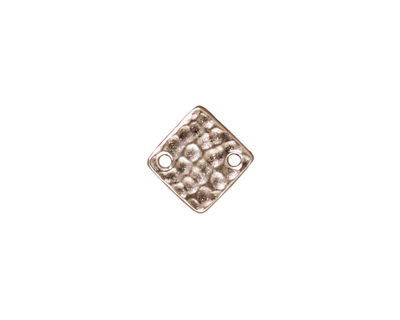 TierraCast Rhodium (plated) Hammered Diamond Link 12mm