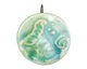 Gaea Ceramic Mermaid Blue Mermaid Tail Pendant 32-33x36-38mm