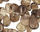 Smoky Quartz Flat Polished Pebble Drop 9-14x9-16mm