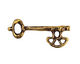 Green Girl Bronze Skeleton Key 35x13mm