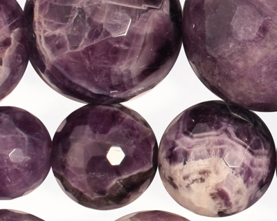 Dogtooth Amethyst Faceted Round Graduated 12-28mm