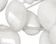 White Agate Faceted Horse Eye Drop 17x26mm