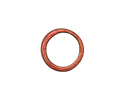 C-Koop Enameled Metal Ruby Red Large Ring 16-17mm