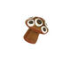 The BeadsNest Lampwork Glass Brown Mushroom 15-18x16-17mm
