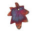XAZ Raku Maple Leaf Pendant 37x45-47mm