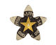 Trinket Foundry Black & Gold (Star) Large 5 Petal Bottle Cap Flower 34mm