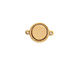 Nunn Design Antique Gold (plated) Raised Tag Mini Circle Connector 25x13mm