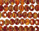Czech Glass Peanut Butter & Jelly Picasso Fire Polished Rondelle 6x9mm