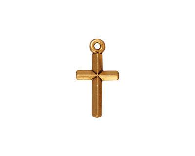 TierraCast Antique Gold (plated) Classic Cross 11x20mm