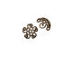Stampt Antique Pewter (plated) Fancy Swirl Bead Cap 10x4mm