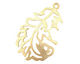 Ezel Findings Gold (plated) Downy Feather Pendant 22x37mm