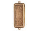 Nunn Design Antique Gold (plated) Traditional Rectangle Bezel Pendant Link 48x18mm