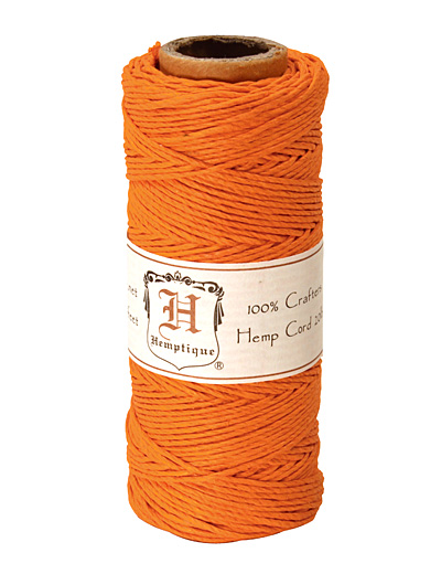 Orange Hemp Twine 20 lb, 205 ft