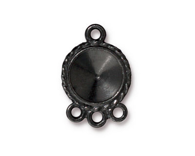 TierraCast Gunmetal Twisted Round Frame 1-3 Link 24x16mm
