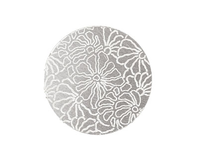Lillypilly Silver Weathered Daisy Anodized Aluminum Disc 25mm, 22 gauge