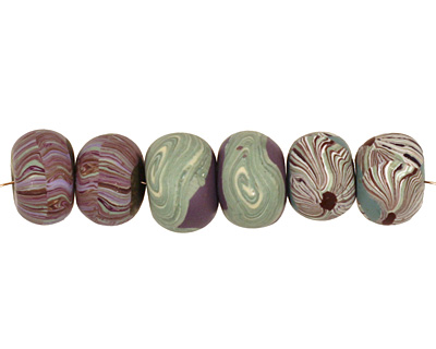 Humble Beads Polymer Clay Seafoam Tiny Disk 7x10-11mm